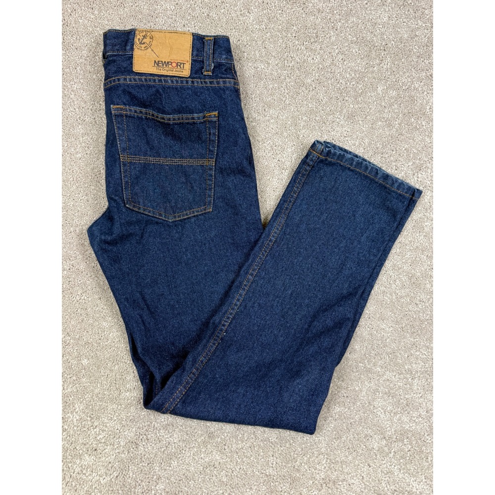 Newport University Mens Slim Fit Indigo Blue Denim Jeans 100% Cotton Waist 32